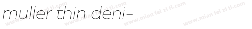 muller thin deni字体转换